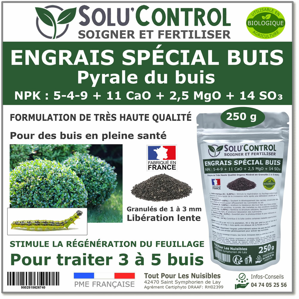 Engrais spécial buis 250 g - solucontrol