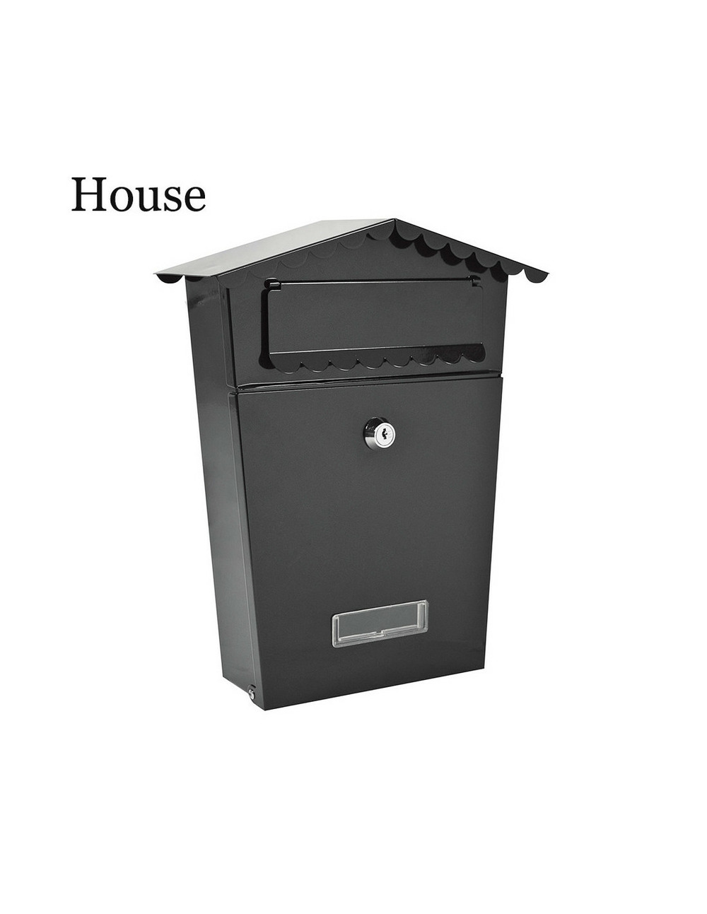 Boîte à lettres en acier modèle house noire