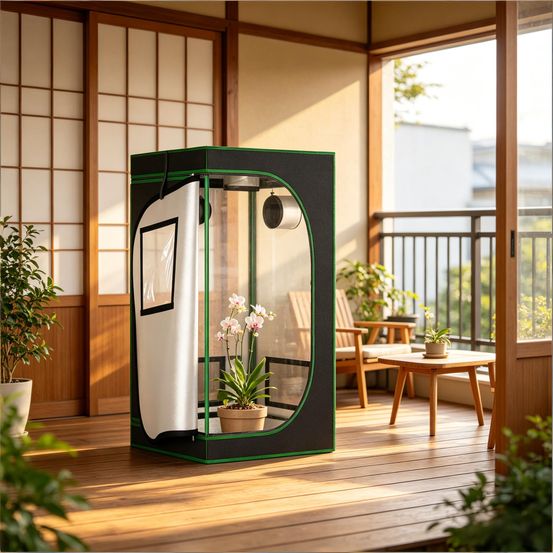 Chambre de culture oxford acier plantes intérieur opaque réfléchissant 60x60x120cm noir vert - comfortxl outdoor living