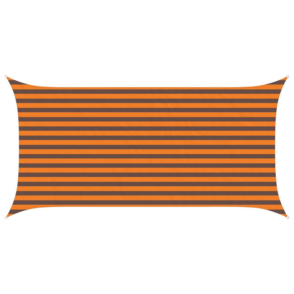 Voile d'ombre orange et marron 2 x 4 m 100 % polyester oxford