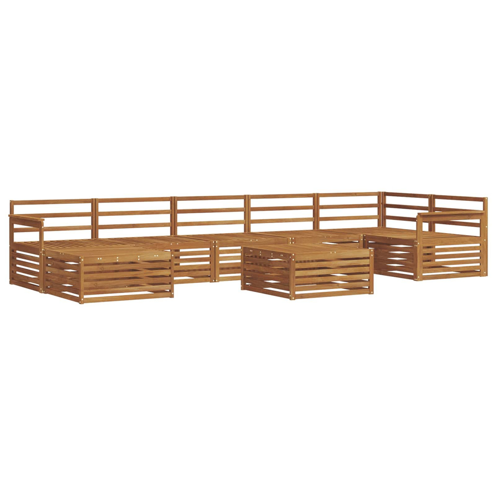 Ensembles de canapés 8 pcs naturel bois d'acacia massif