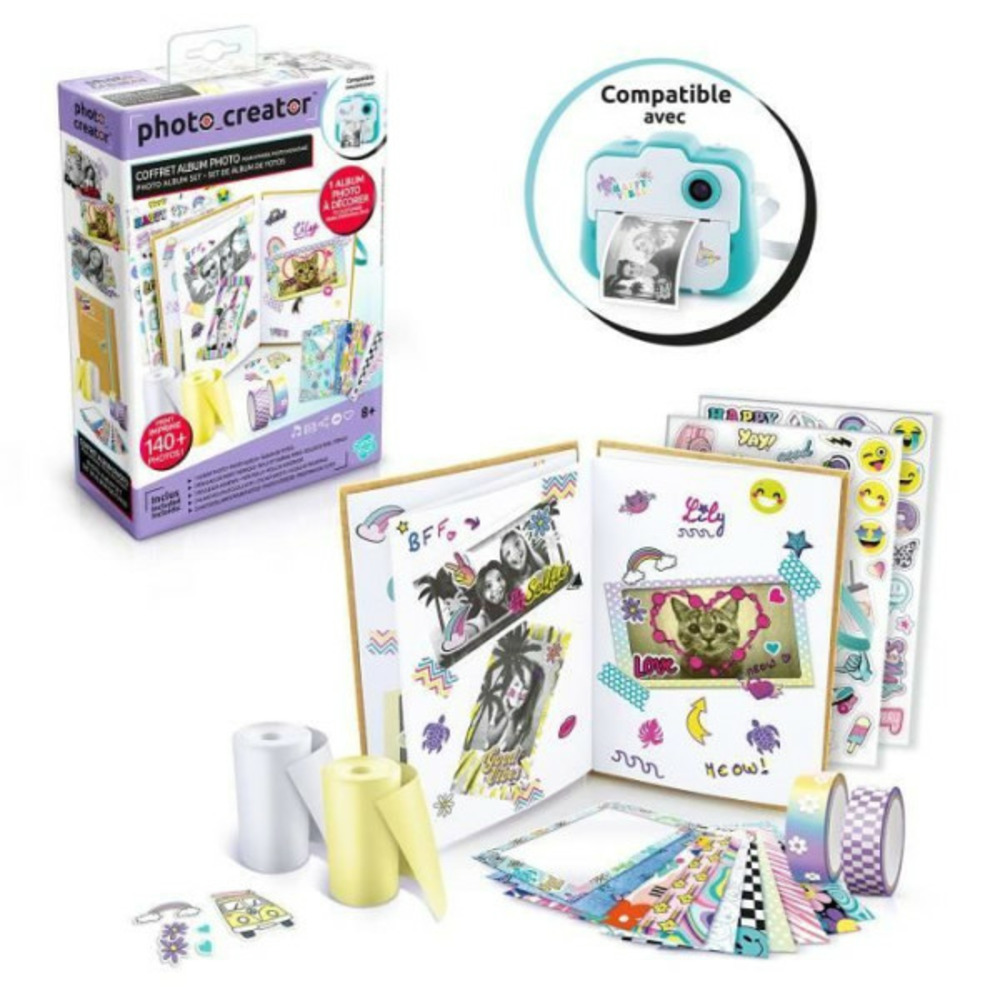 Photo creator - coffret album photo pour appareil photo a impression instantanée - compatible photo creator - clk 007 - canal t
