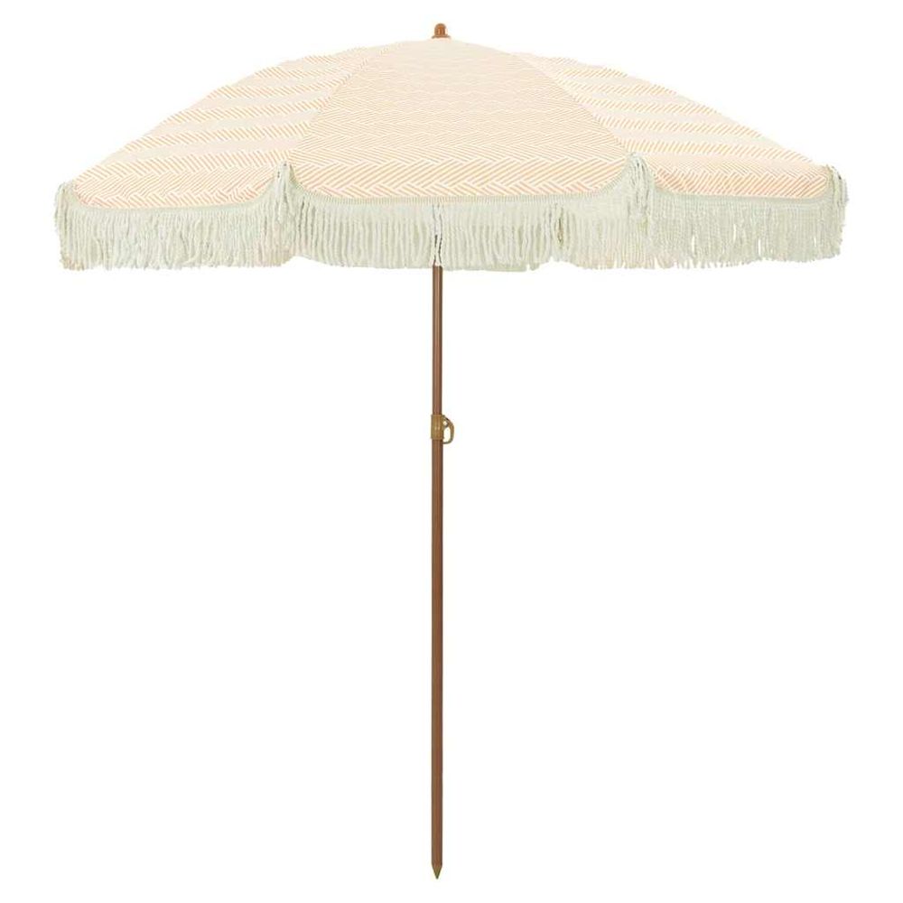 Parasol de plage 160 x 160 x 196 cm polyester et acier rond