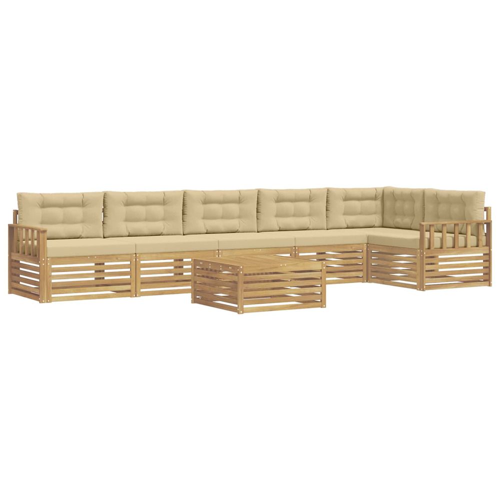 Ensemble de canapés d'extérieur 7 pc blanc et beige