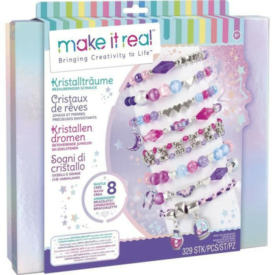 Coffret bijoux cristaux de reve envoutants - make it real - fabrication de bijoux enfants - des 8 ans -