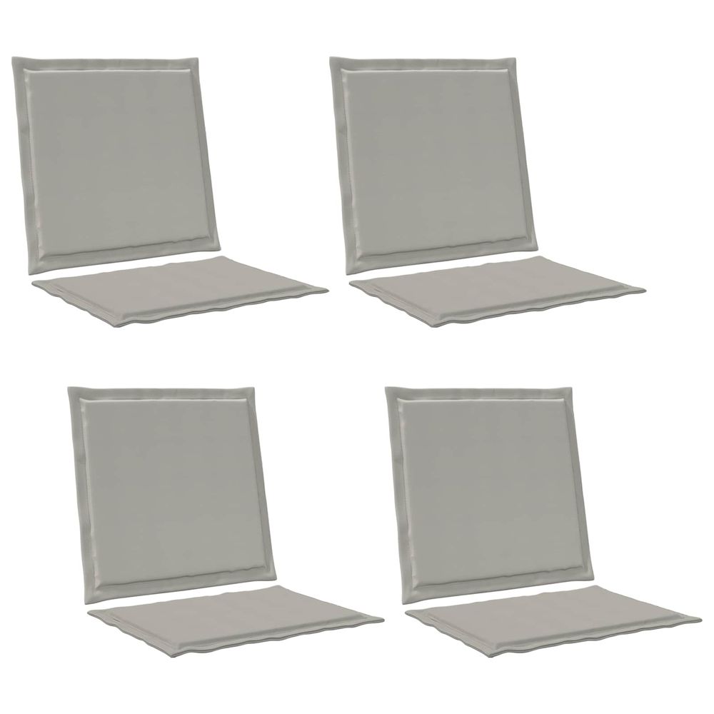 Coussins de siège et de dos polyester gris clair 47 x 45 x 2 cm