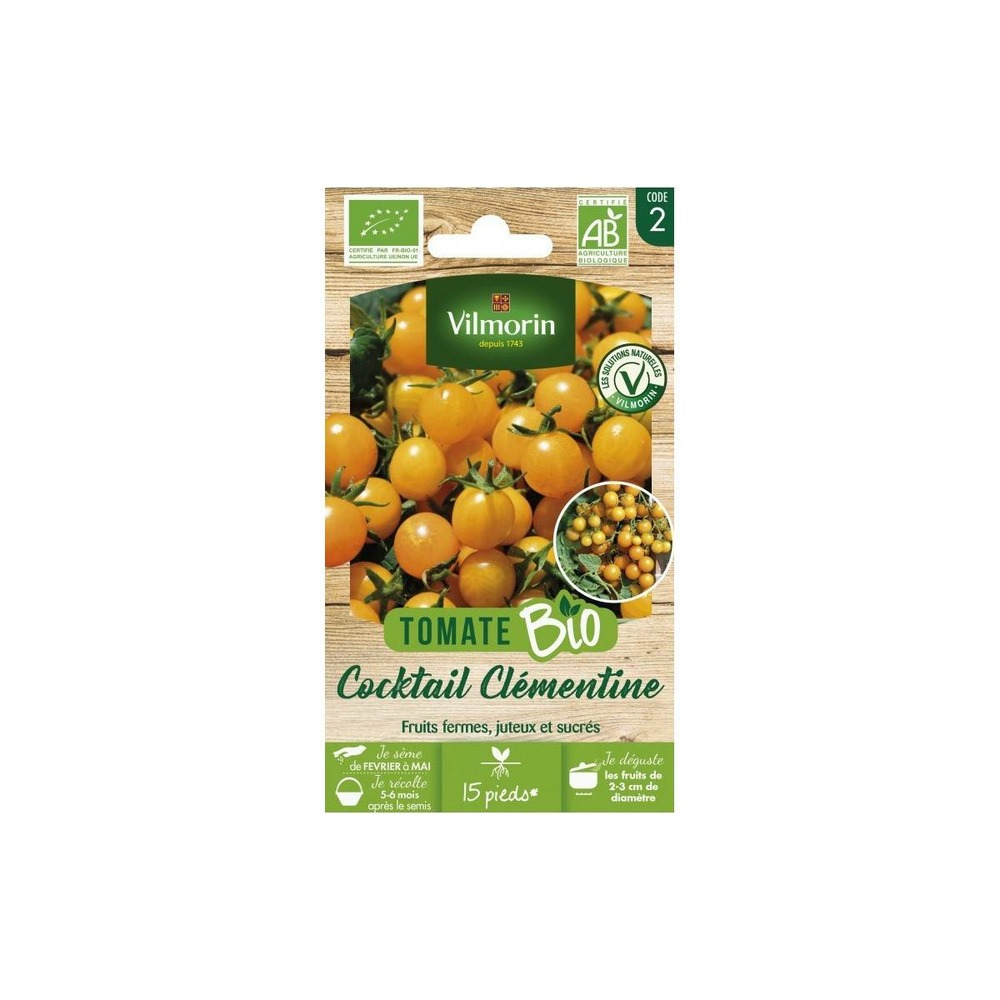Sachet de graines tomate clémentine bio - cocktail orange