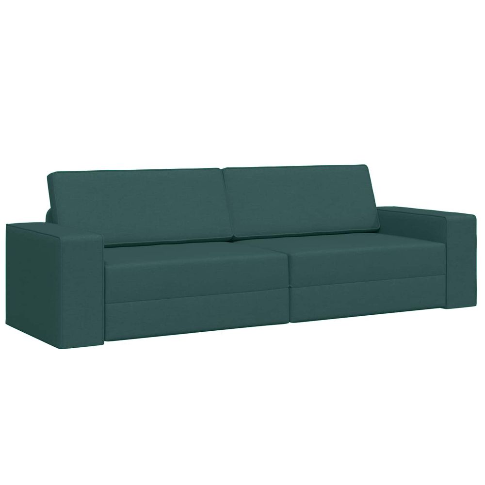 Canapé-lit vert foncé 245 x 78 x 77 cm tissu