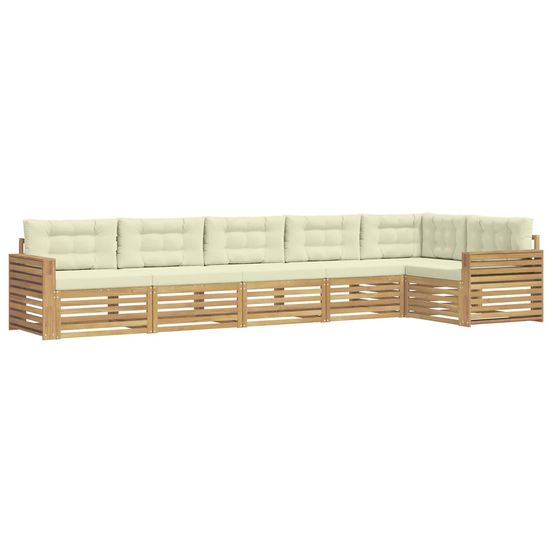Ensemble de canapés d'extérieur 6 pc blanc et crème polyester