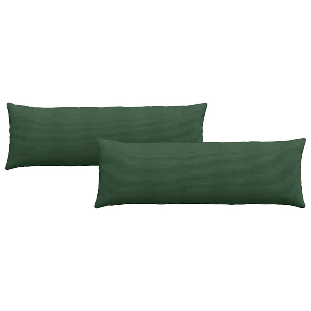 Coussins de canapé 2 pcs vert foncé 120 x 40 cm