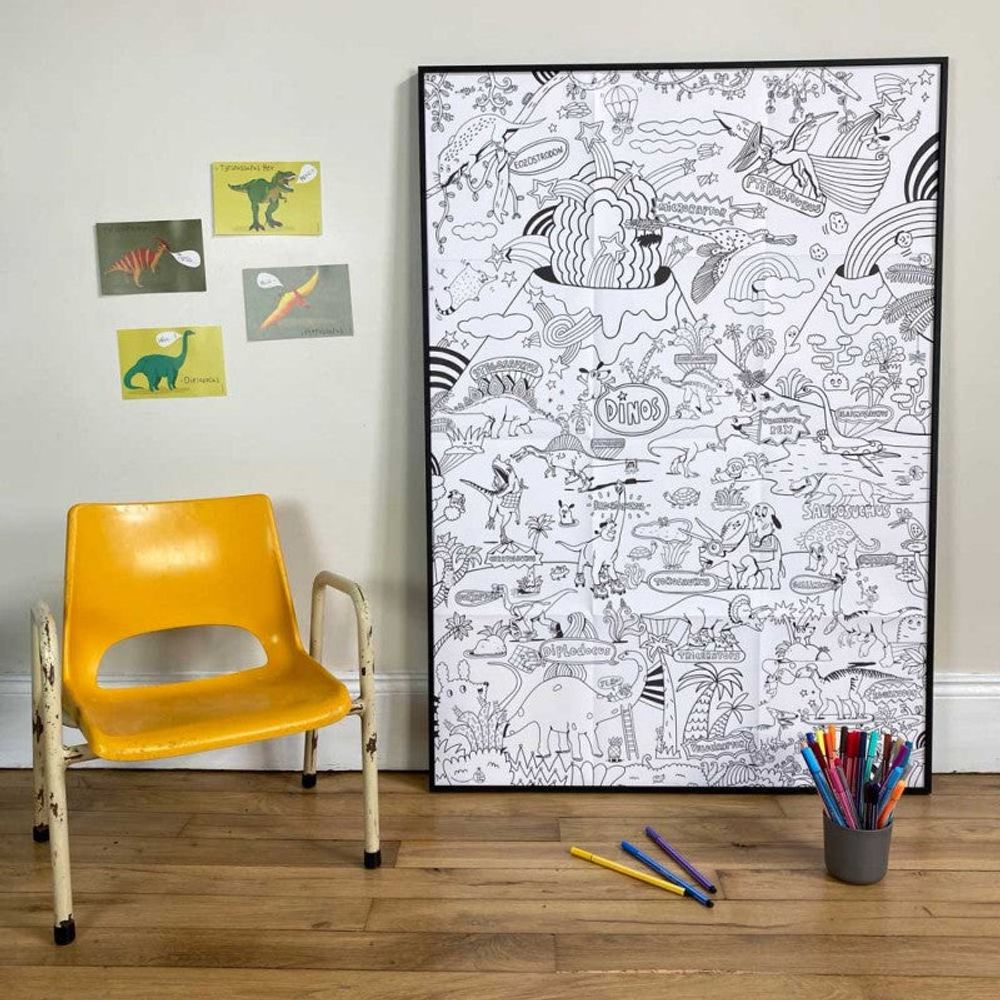 Mon poster géant à colorier - dinoworld