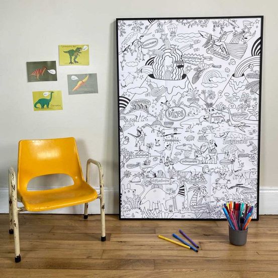 Mon poster géant à colorier - dinoworld