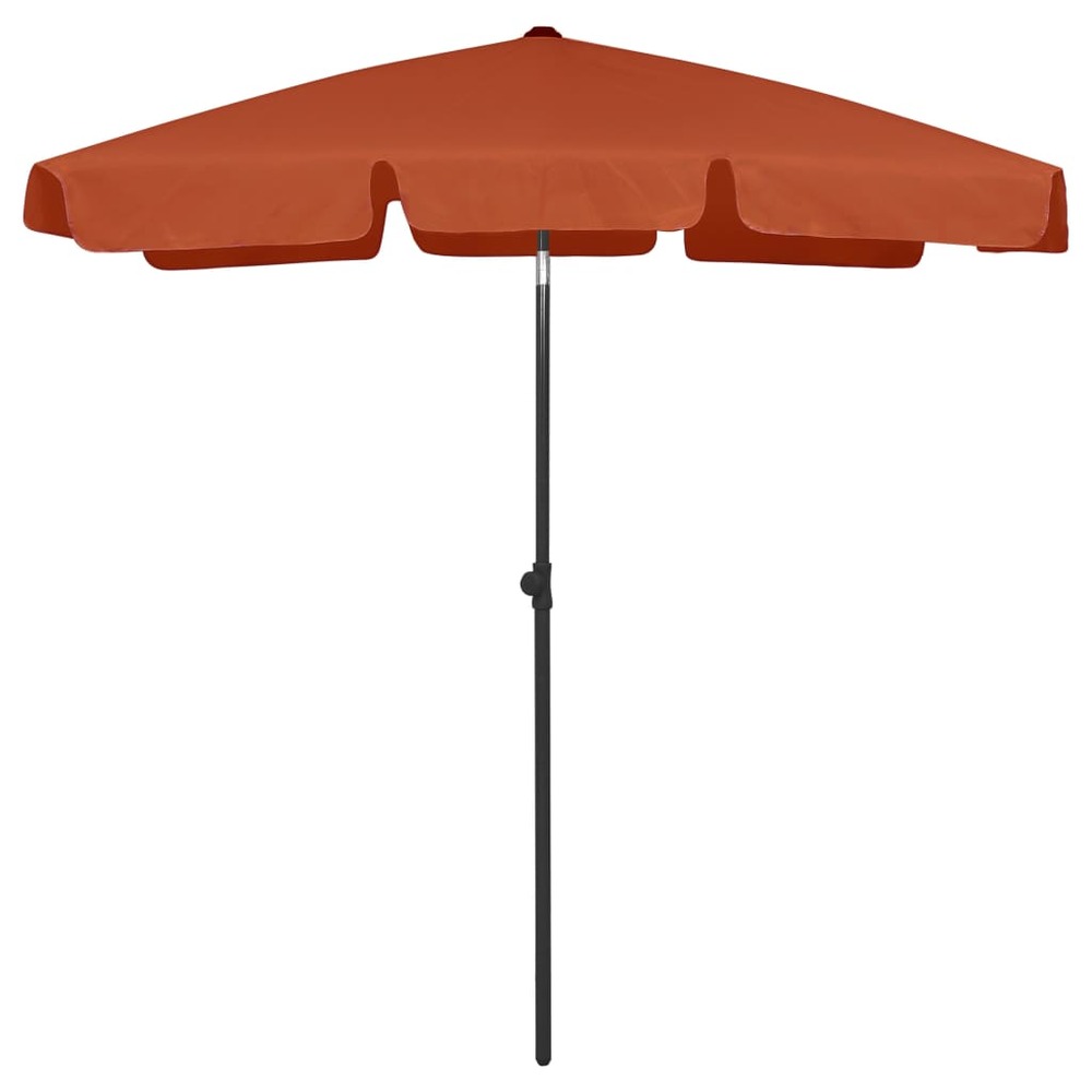 Parasol de plage terre cuite 180x120 cm
