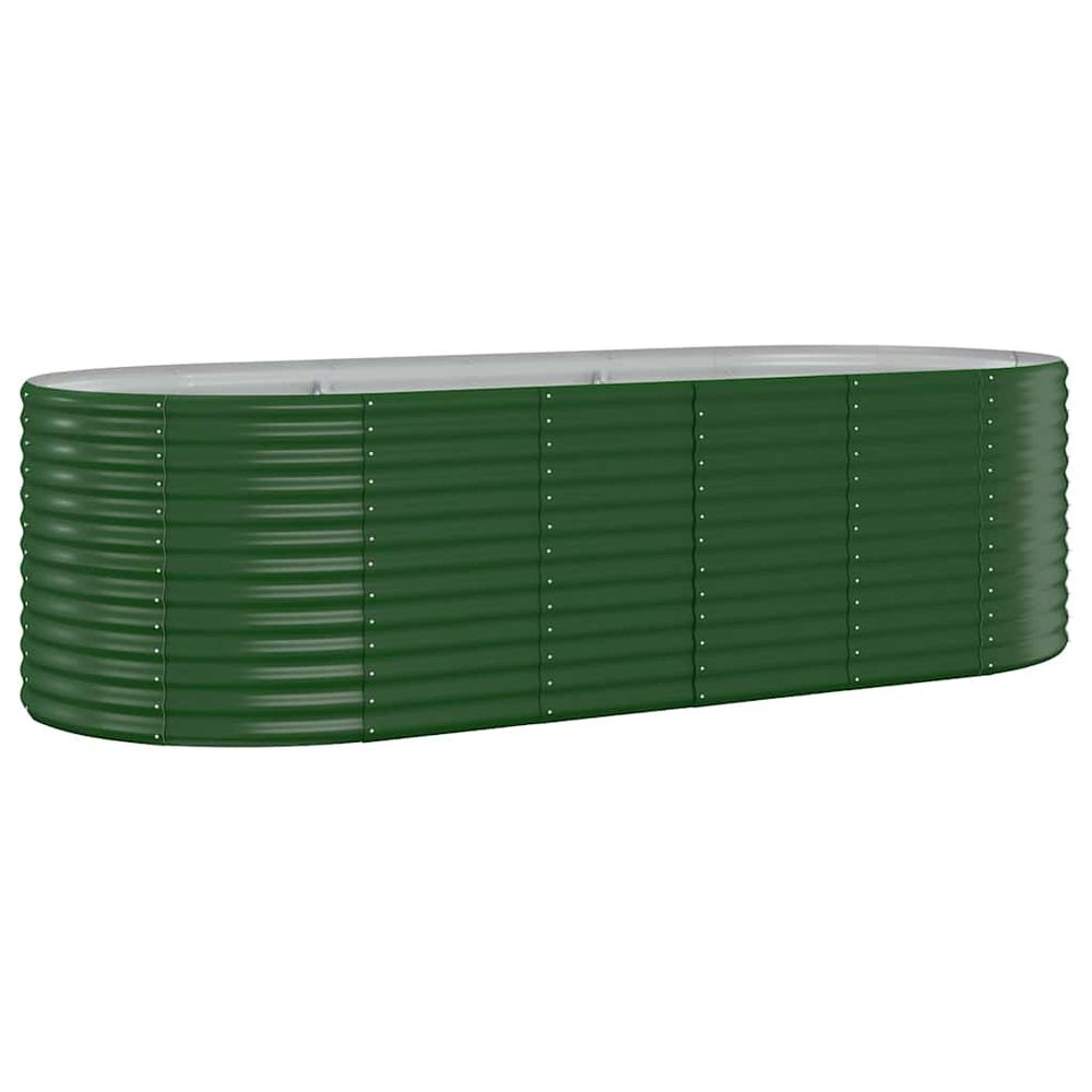 Lit surélevé de jardin acier galvanisé 249x100x68cm vert