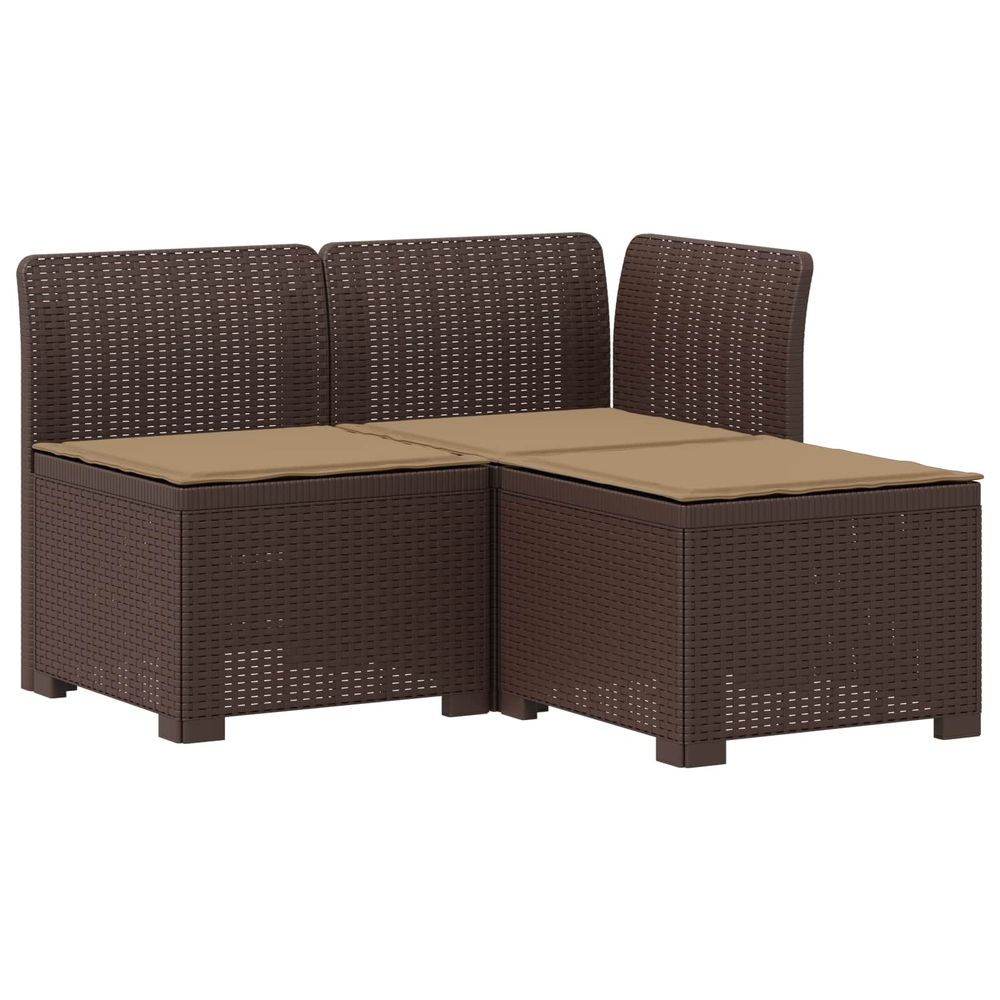 Canapé de jardin 3 places avec coussins look rattan 3 place pp