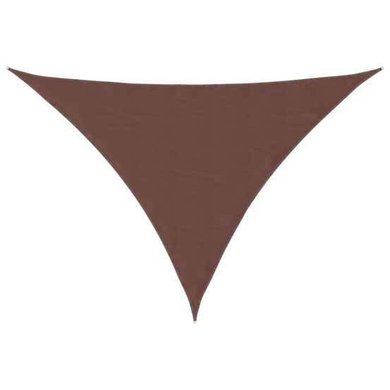 Voile de parasol tissu oxford triangulaire 5x6x6 m marron