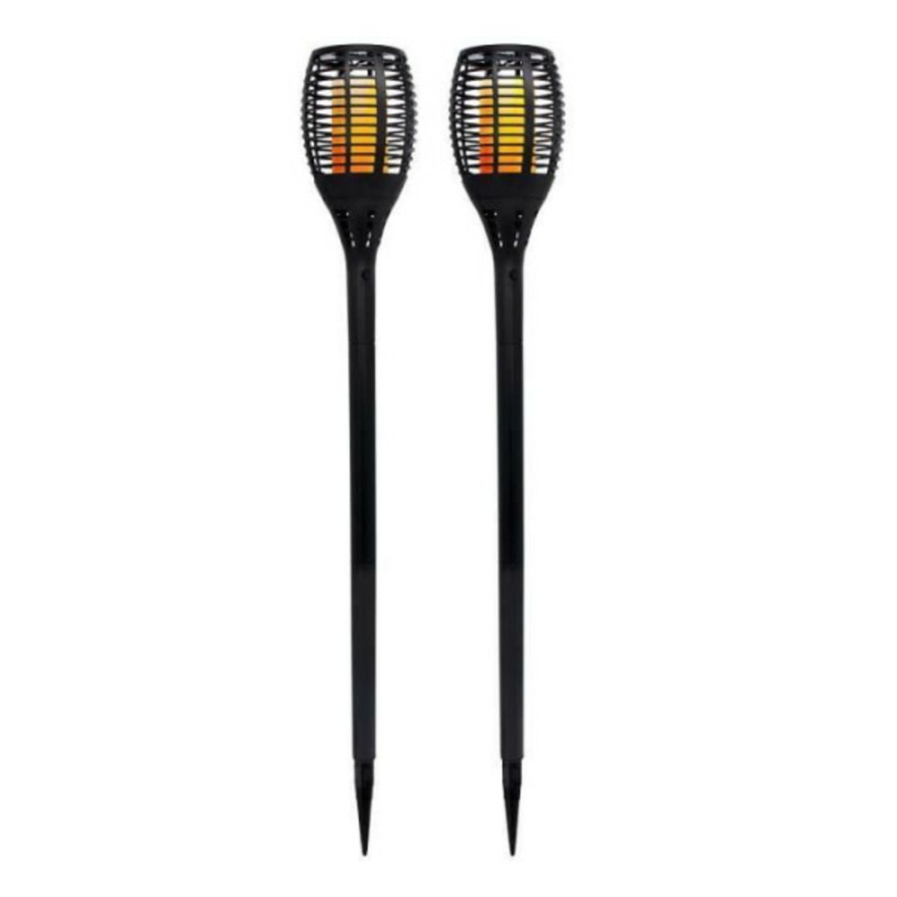 Lot de 2 mini torches solaires maity sun - - led - h 70 cm - blanc chaud