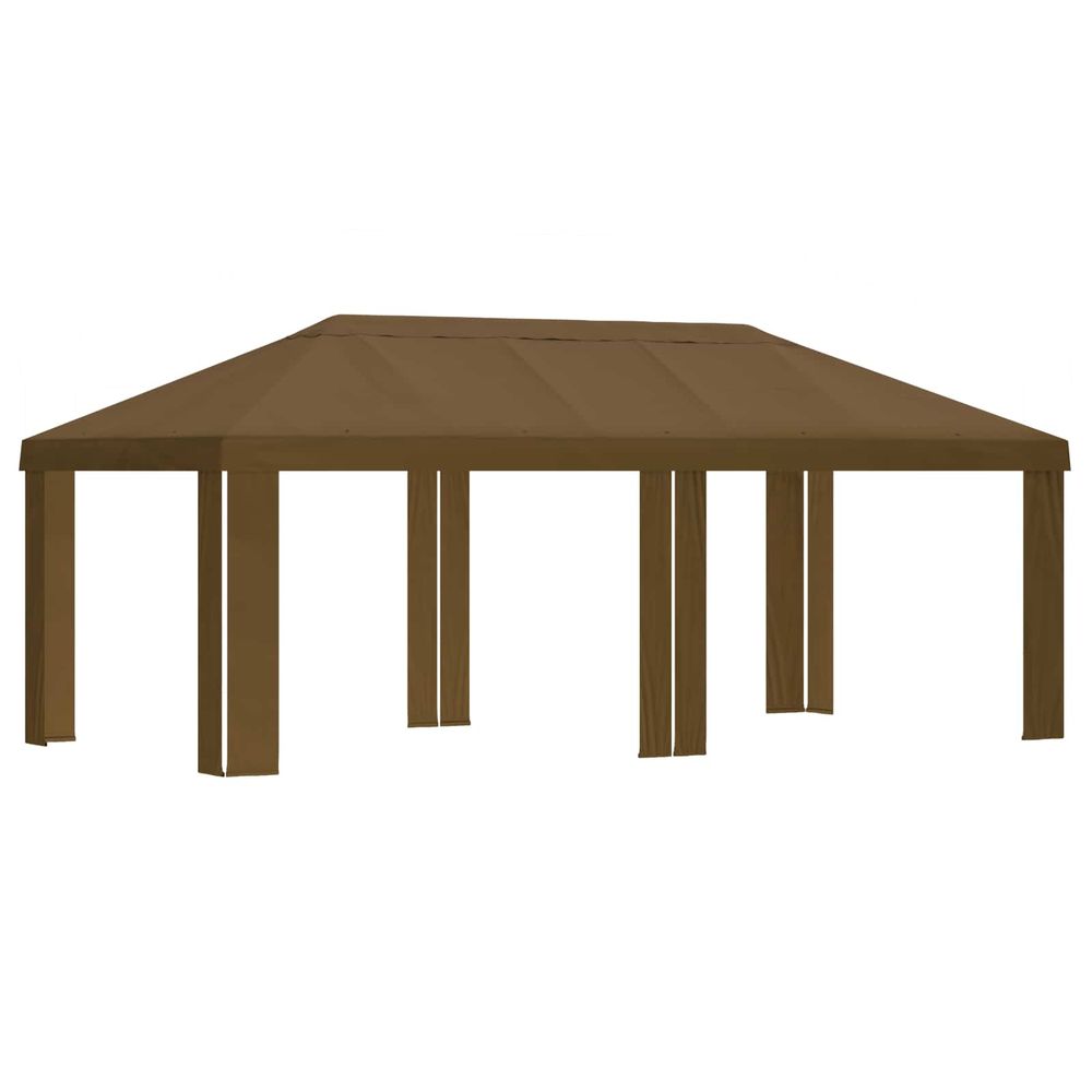 Housse de gazebo 6 x 3 m taupe polyester 190 gsm