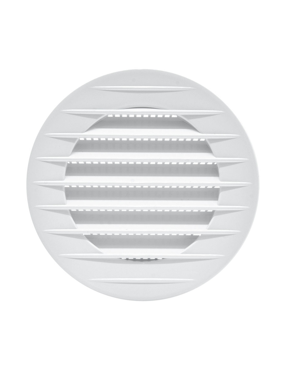 5 grille d'aération ronde encastrée, abs, avec moustiquaire ø70mm blanc