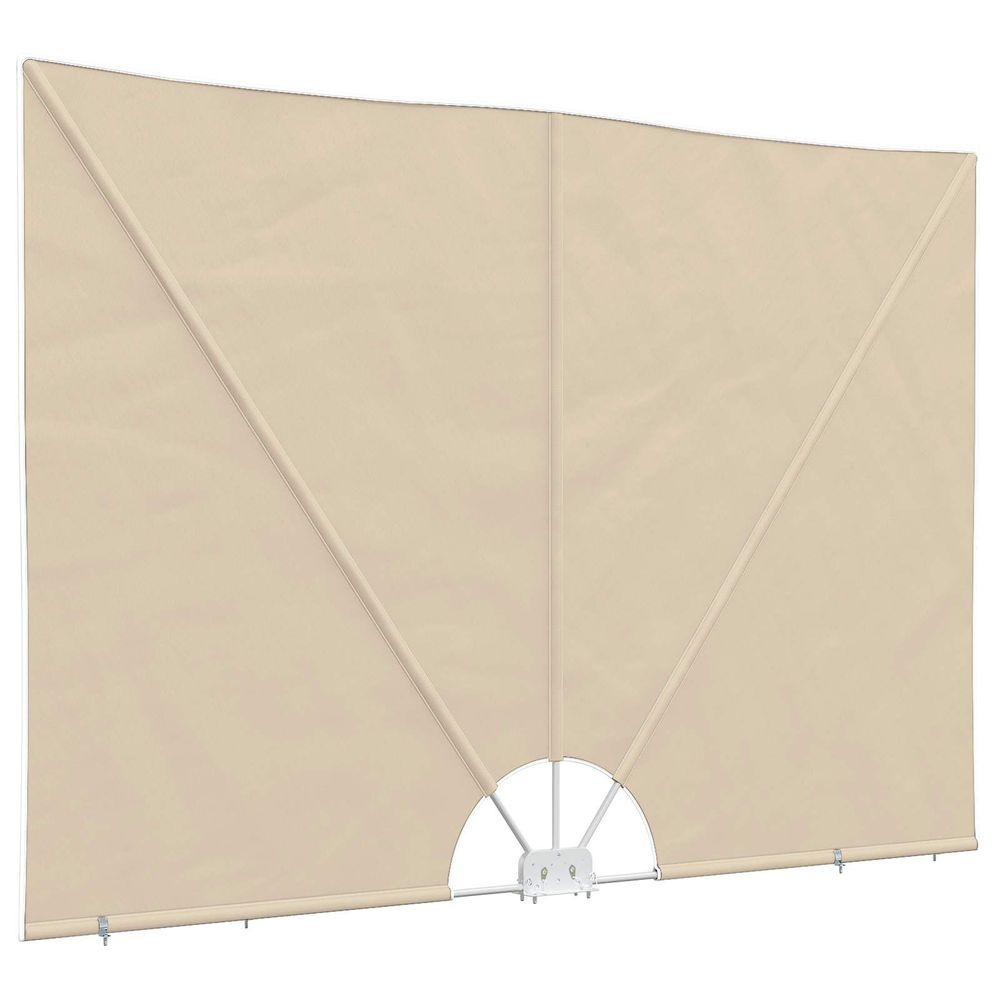 Auvent latéral pliable de terrasse crème 240 x 160 cm