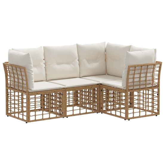 Ensemble de canapés d'extérieur naturel polyester