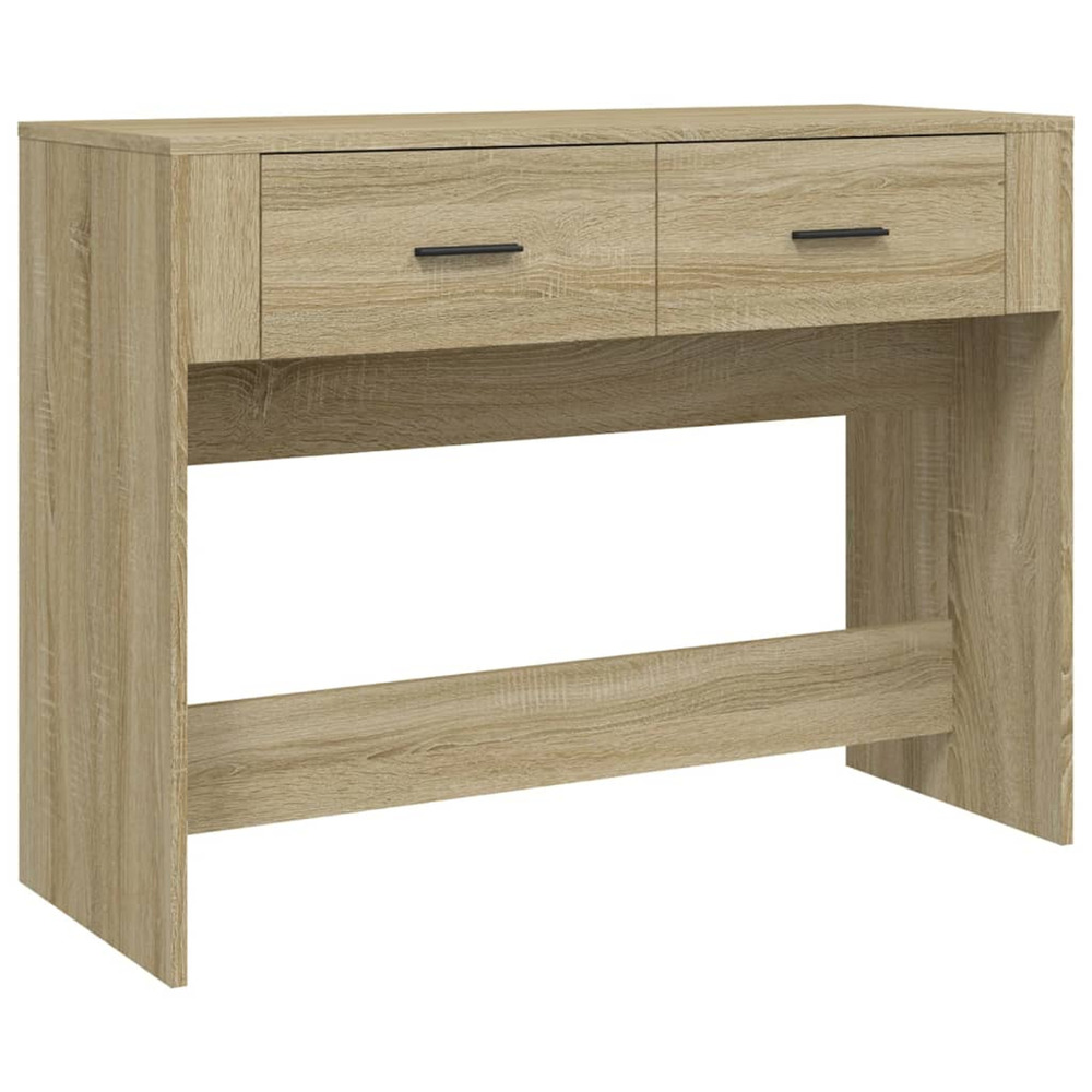 Table console chêne sonoma 100x39x75 cm bois d'ingénierie