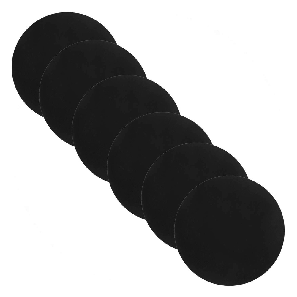 Lot de 6 sets de table rond okaloo - diam 38 cm - noir