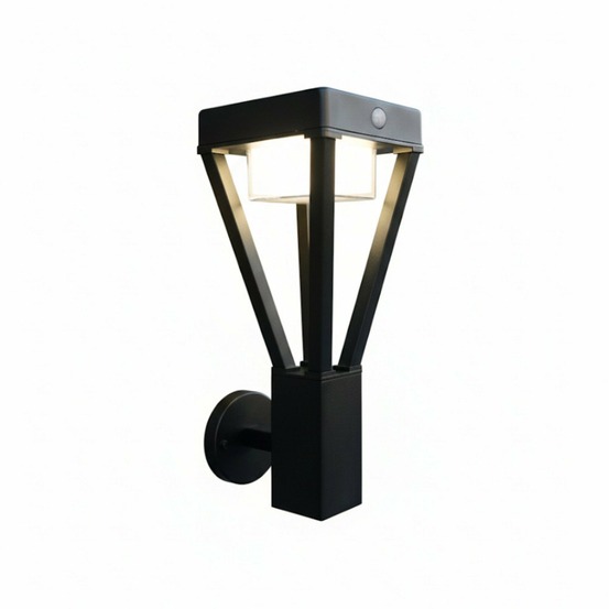 Applique extérieure solaire luxor avec détecteur de mouvements noir