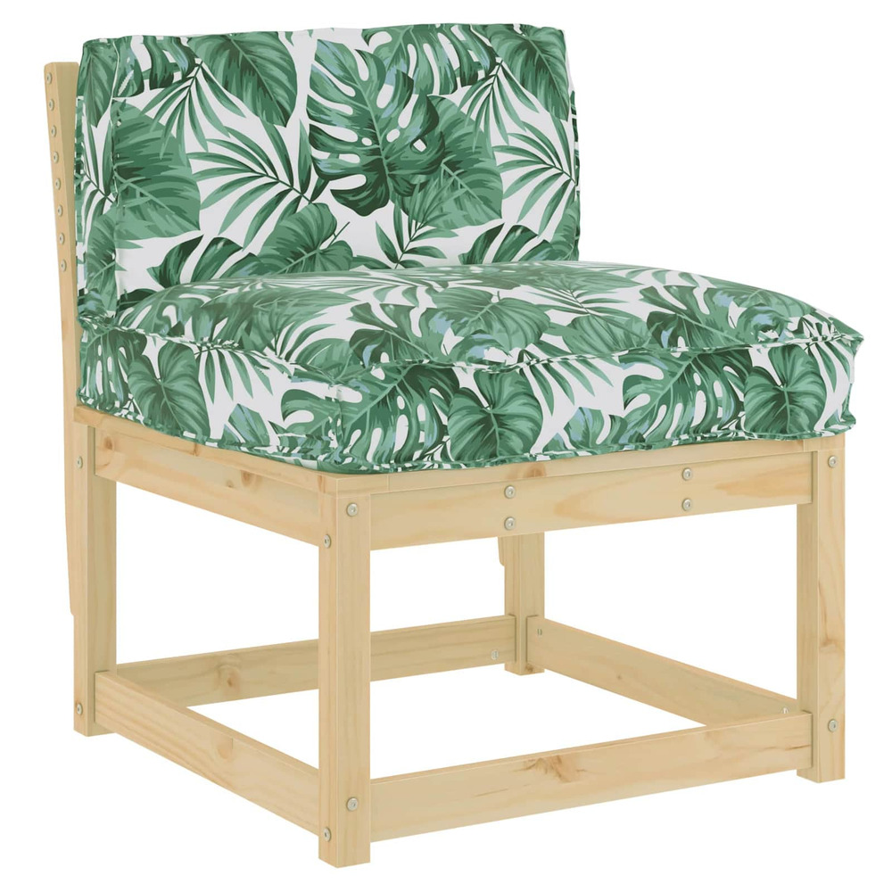 Coussin pour dossier de palette floral motif de feuille