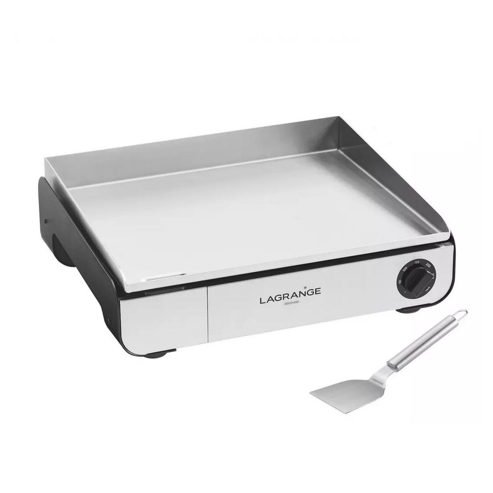 Plancha électrique 2500w plaque en acier inoxydable 50x40cm - 219301