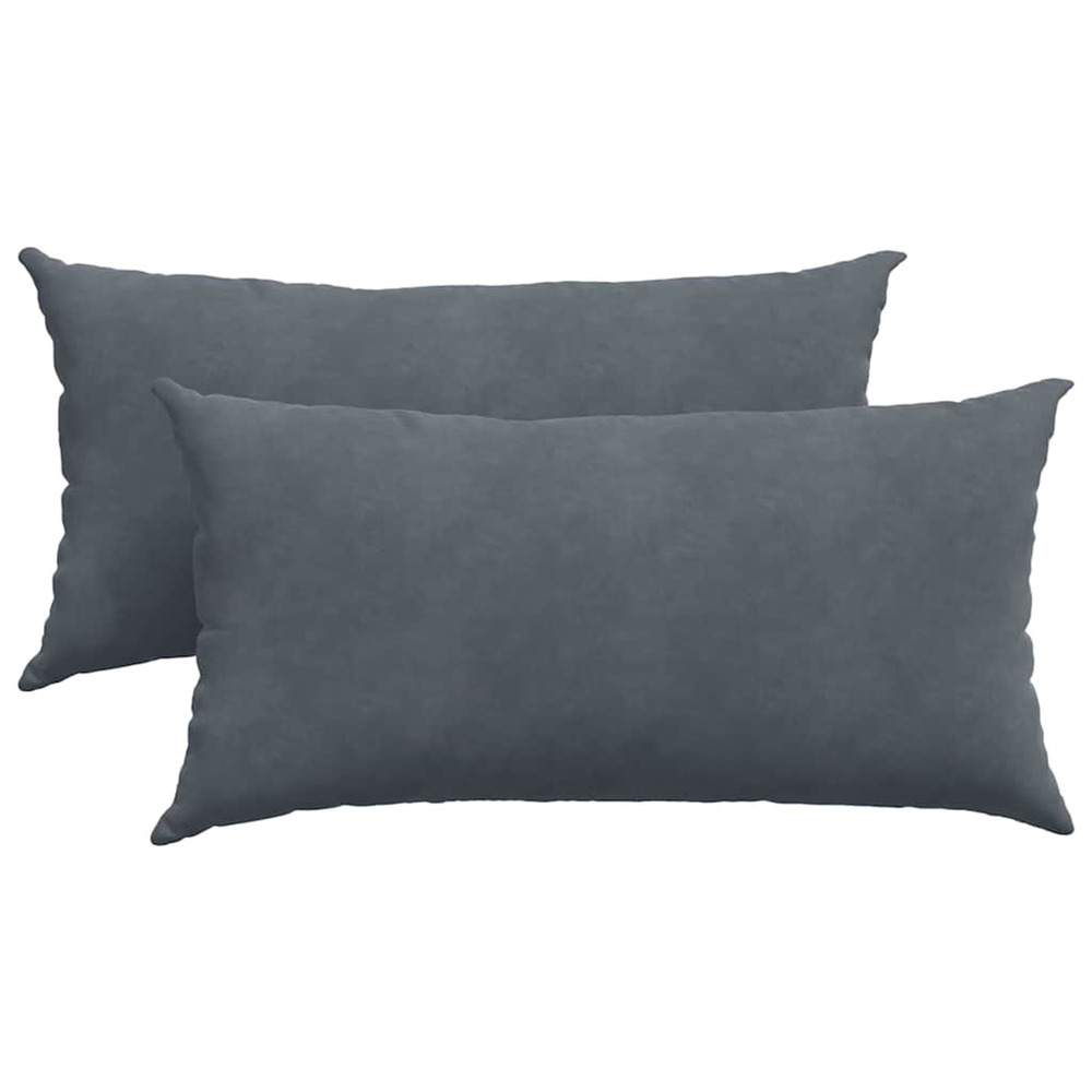 Coussins de canapé 2 pcs gris foncé 80 x 40 cm