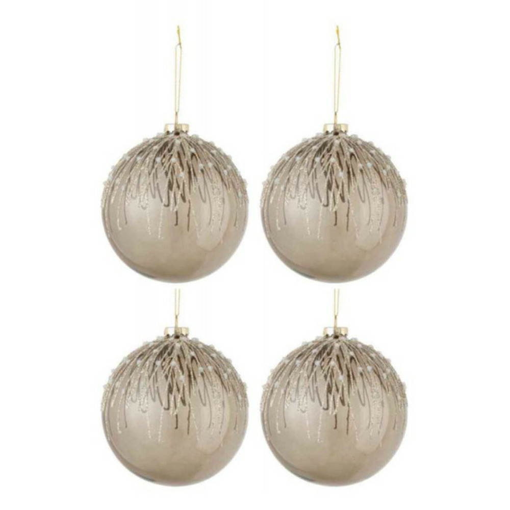 Lot de 4 boules de noël 