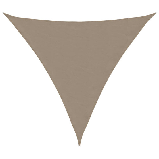 Voile de parasol tissu oxford triangulaire 5x5x5 m taupe