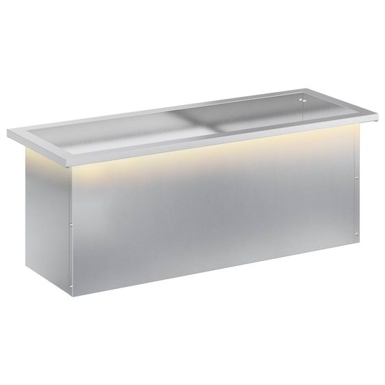 Jardinière d'extérieur de jardin avec led argenté 30 x 80 x 30 cm