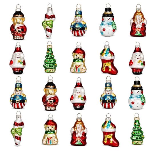Boule de noël memike249/0060 set de 20 h3.5x20cm - vert