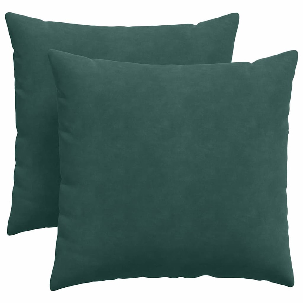 Coussins de canapé 2 pcs vert foncé 45 x 45 cm