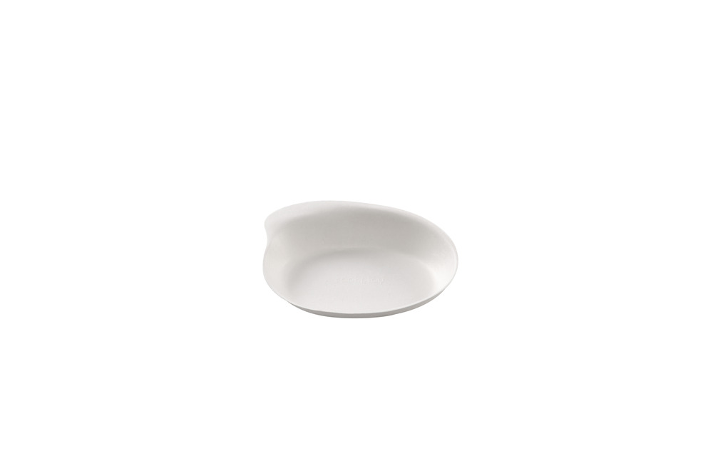 Eko mini side - mini assiette blanche en canne à sucre 8,5 x 11,5 cm - 1000 unités - betik