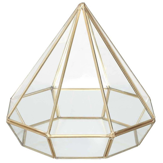 Photophore en verre diamant