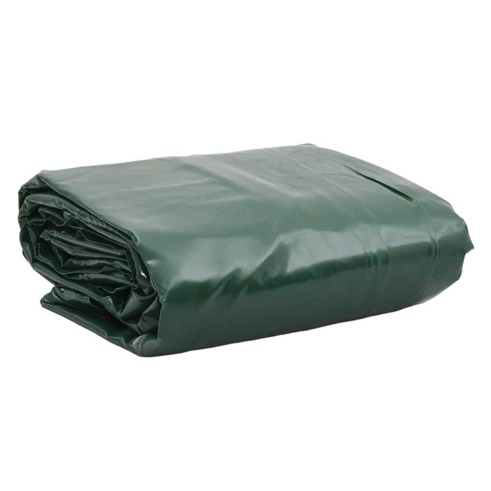 Bâche 650g / m² vert 5 x 6 m toile avec revêtement en pvc