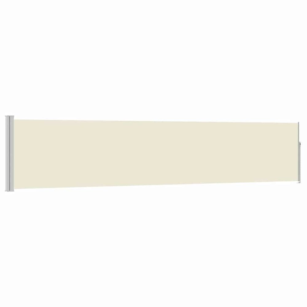 Auvent latéral rétractable de patio 100x514 cm crème