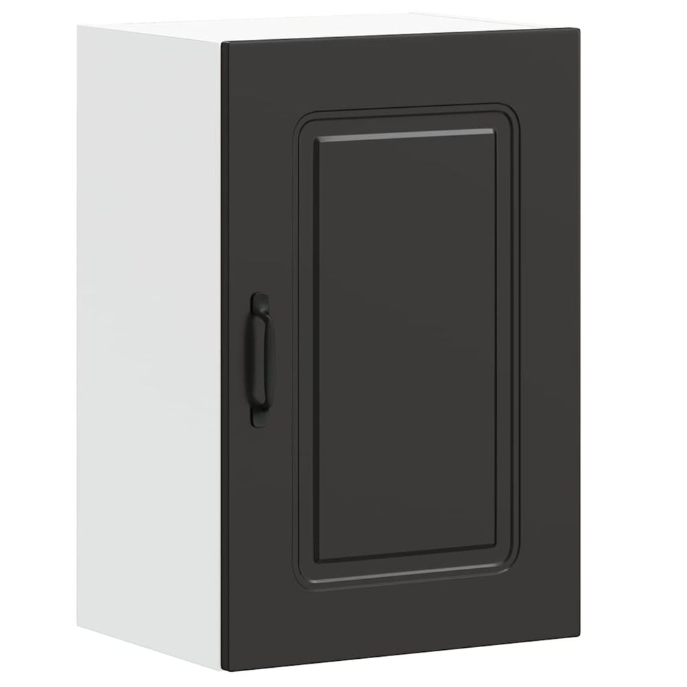 Armoire murale de cuisine kalmar noir bois d'ingénierie
