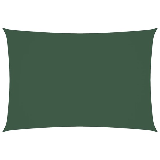 Voile de parasol tissu oxford rectangulaire 3x5 m vert foncé