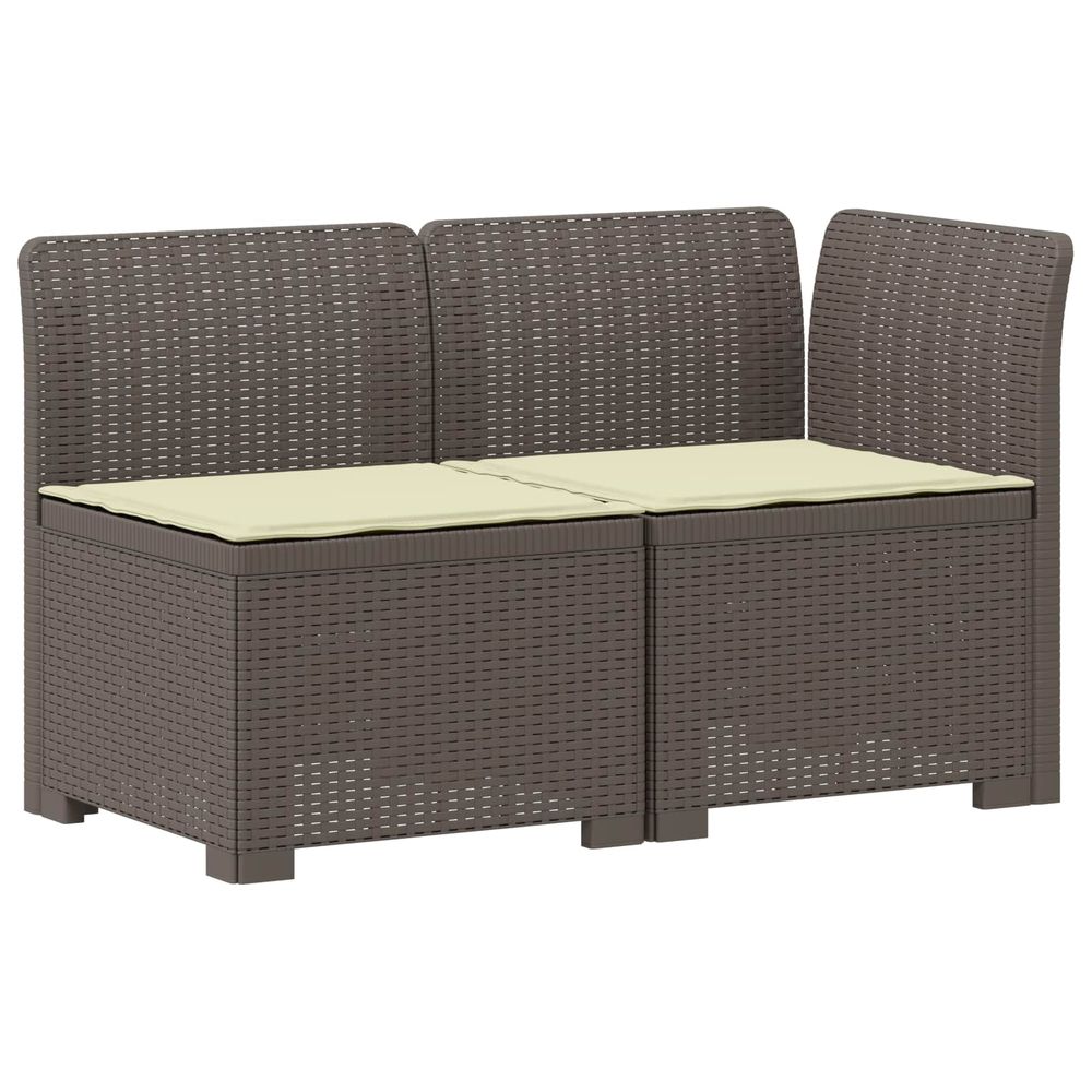 Canapé de jardin 2 places avec coussins look rotin 2 place pp