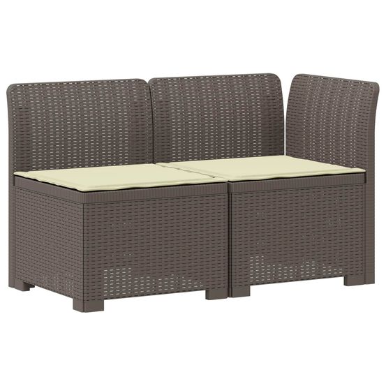Canapé de jardin 2 places avec coussins look rotin 2 place pp