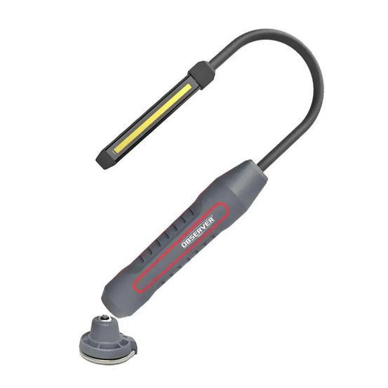 Lampe d'inspection led flexible observer - 600 lumens - usb-c - ip54