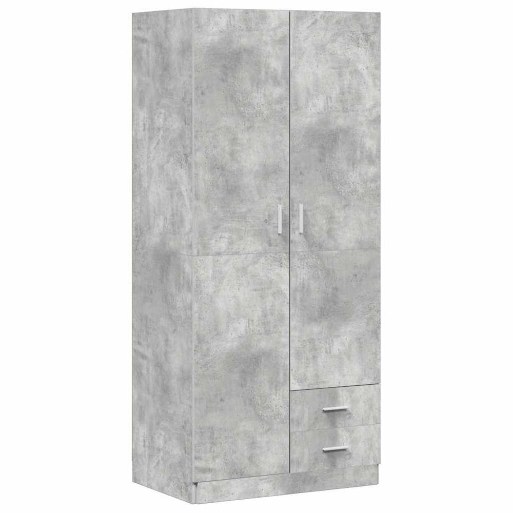 Garde-robe gris béton 80x52x180 cm aggloméré