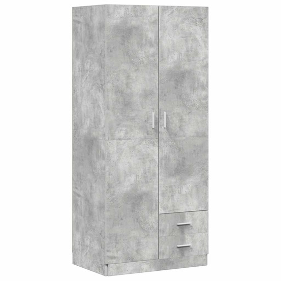 Garde-robe gris béton 80x52x180 cm aggloméré