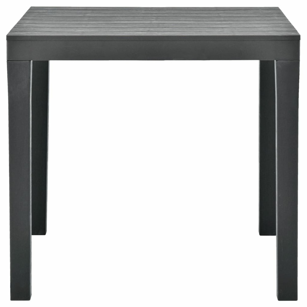 Table de jardin anthracite 78x78x72 cm plastique