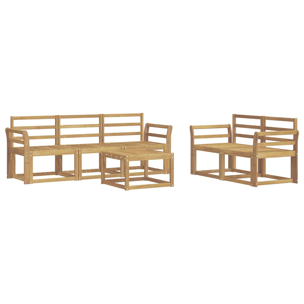Ensemble de canapés d'extérieur 6 pcs blanc 59 x 59 x 37 cm