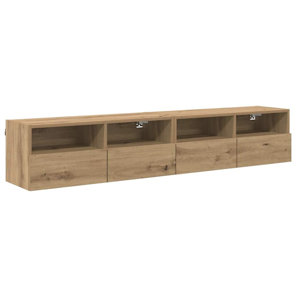 Meubles tv muraux 2 pcs chêne artisanal 80 x 30 x 30 cm